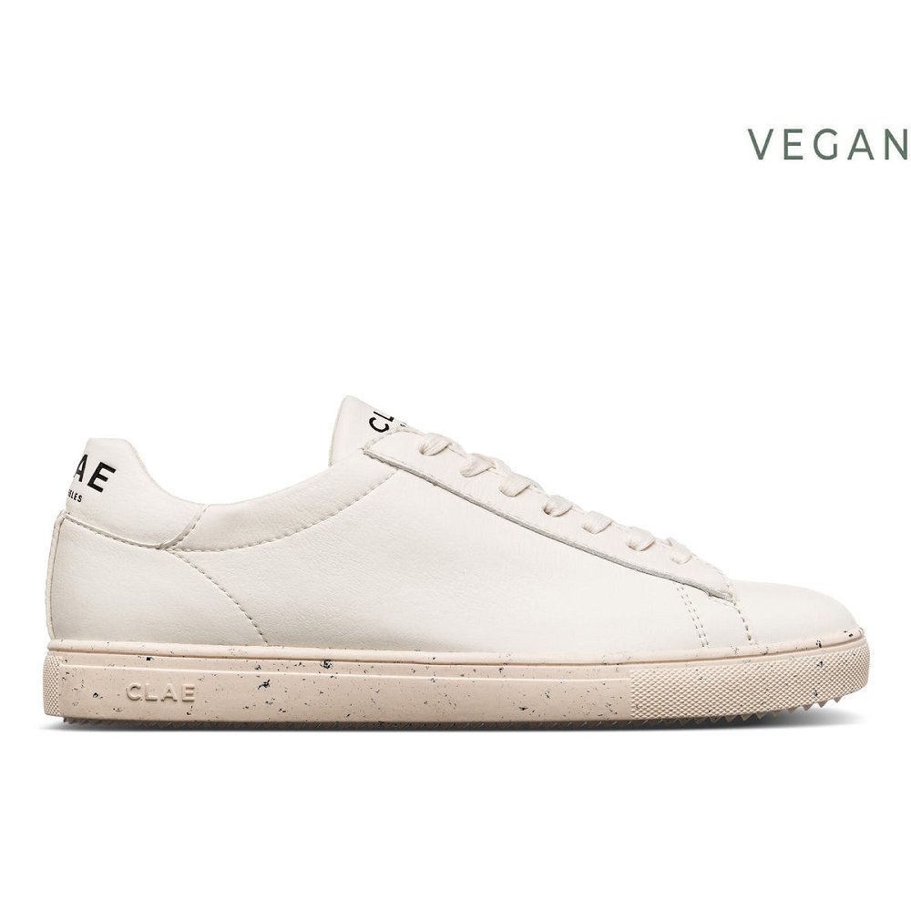 CLAE BRADLEY VEGAN Shoes Womens USA923-Q56 In Off White Vegan Chips